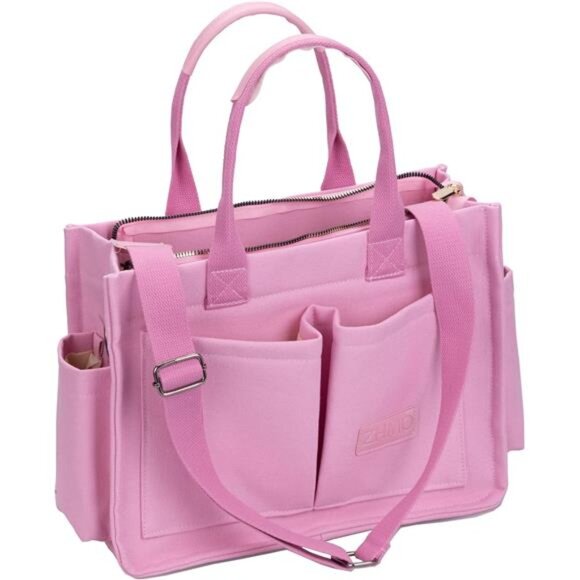 Large Canvas Tote Bag for Women,Womens Laptop Work Book Bags